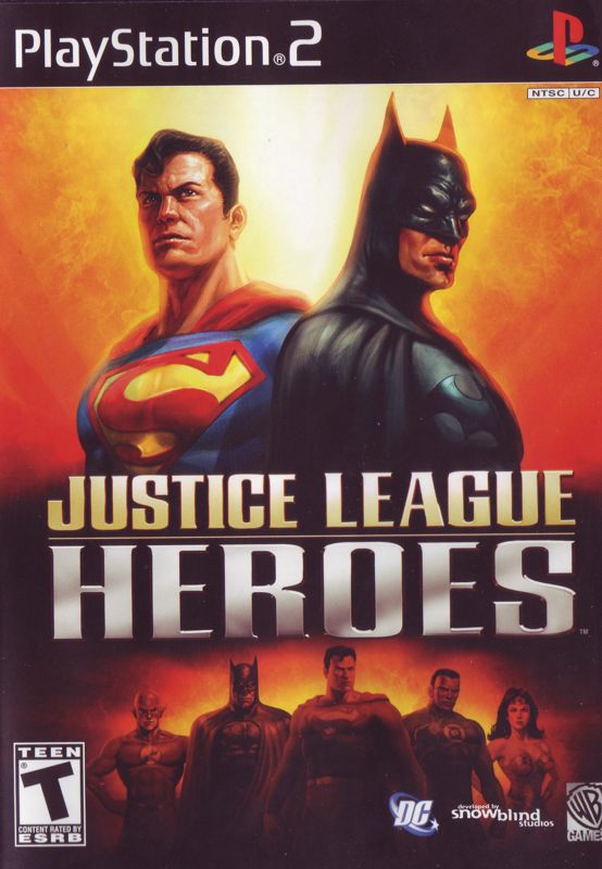 Justice League Heroes box art for Playstation 2